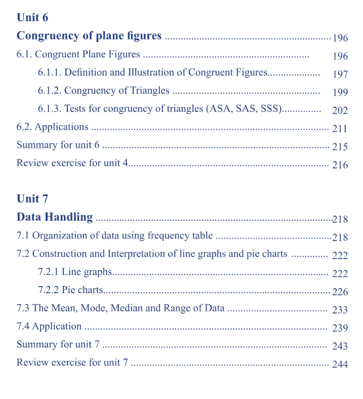Download Ethiopian new Curriculum grade 7 mathematics Student Textbook PDF